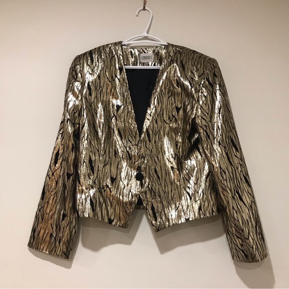 Gold and black 80’s style blazer